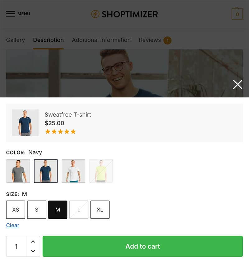 Sticky add to cart