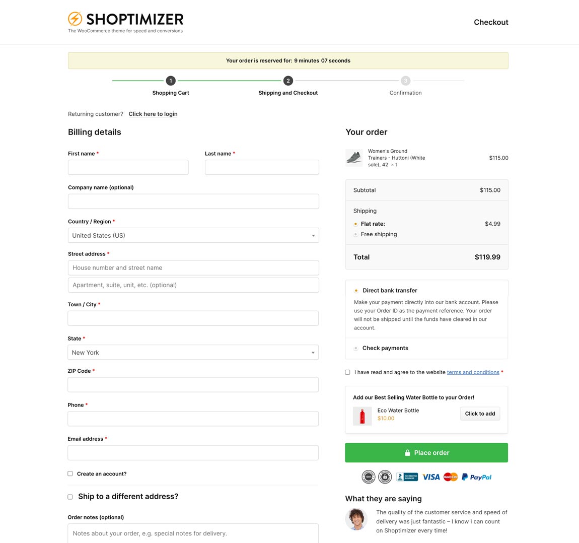 Complete an order quicker