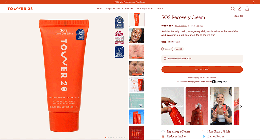 Tower 28 Product Page